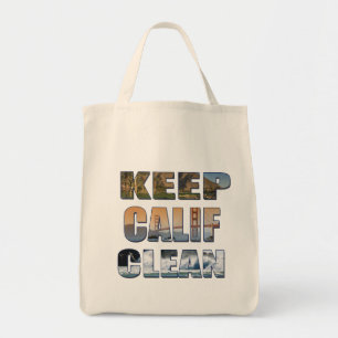 Lebensmitteltasche "Behalt Calif Clean" Tragetasche