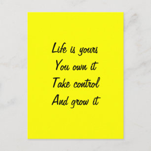 Lebensmotivation Postkarte