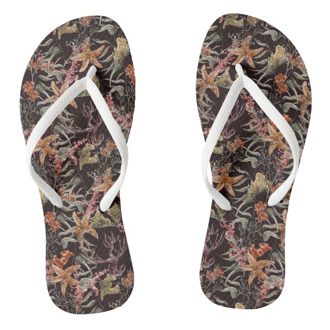 Lebensmuster des Meeres Flip Flops (Fußbett)