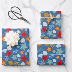 Lebensmuster unter Wasser Geschenkpapier Set