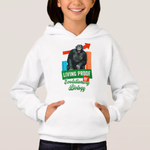 Lebensnachweis der Evolutionsbiologie Funny Chimp Hoodie