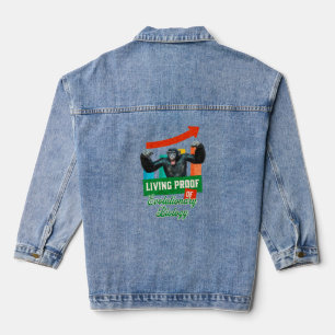 Lebensnachweis der Evolutionsbiologie Funny Chimp Jeansjacke