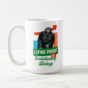 Lebensnachweis der Evolutionsbiologie Funny Chimp Kaffeetasse