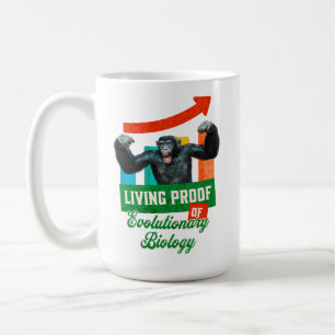 Lebensnachweis der Evolutionsbiologie Funny Chimp Kaffeetasse