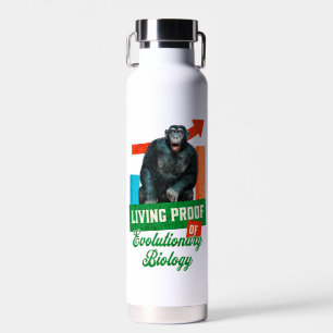 Lebensnachweis der Evolutionsbiologie Funny Chimp Trinkflasche