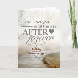 Lebenspartner Foggy Coastway Romantic Birthday Karte
