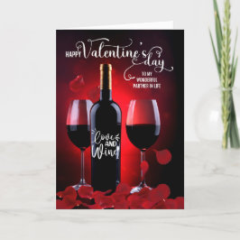 Lebenspartner Romantische Rose Petals Weinroute Me Feiertagskarte
