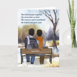 Lebenspartner Weihnachten Afroamerikanisches schwu