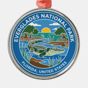 Lebensraum der Alligatoren im Everglades National Ornament Aus Metall