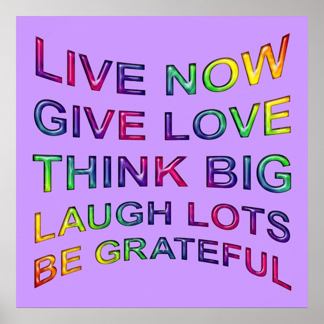 Lebensregeln Poster (Vorne)