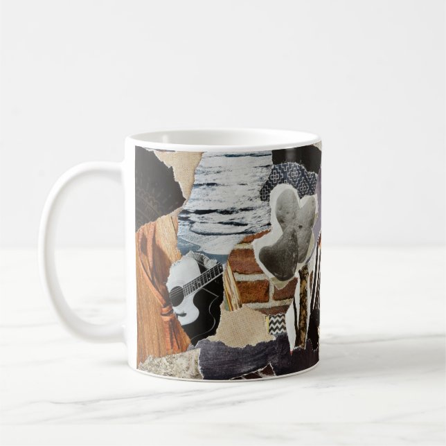 Lebensstil Atmosphärenfarbe grau, braun, schwarz u Kaffeetasse (Links)