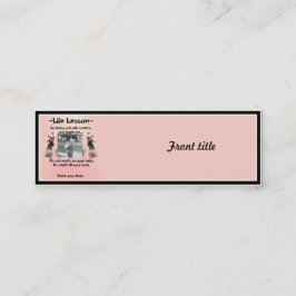 Lebensunterricht einer Mutter #1 Mini Visitenkarte