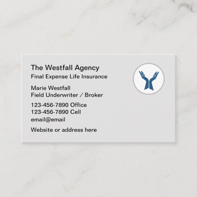 Lebensversicherung  visitenkarte (Vorderseite)