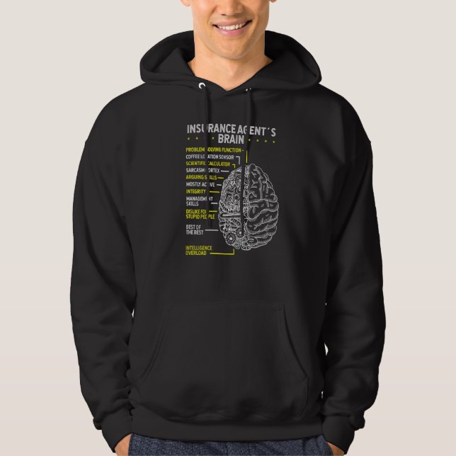 Lebensversicherungs-Agent Brain Insurance Broker P Hoodie (Vorderseite)
