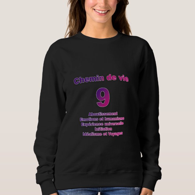 Lebensweg 9 mit Keywords Langsammel Sweatshirt (Vorderseite)