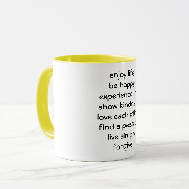 Lebensweg Spirituelle Message Coffee Tasse (Vorderseite Links)