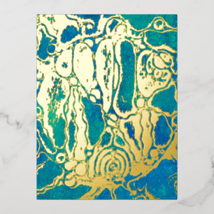 Lebensweise - Muster neurografischer Art 1 Folien Feiertagspostkarte