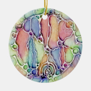 Lebensweise - Muster neurografischer Art 1 Keramik Ornament