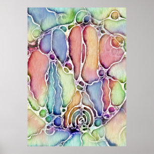 Lebensweise - Muster neurografischer Art 1 Poster