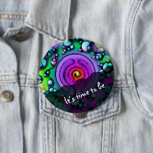 Lebensweise - Muster neurografischer Kunst 2 Button