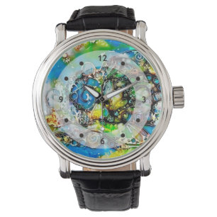 Lebensweise - Neurographische Kunst 7 Armbanduhr