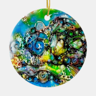 Lebensweise - Neurographische Kunst 7 Keramik Ornament