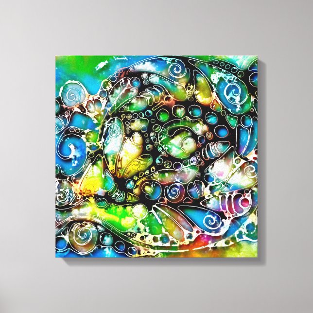 Lebensweise - Neurographische Kunst 7 Leinwanddruck (Vorderseite)