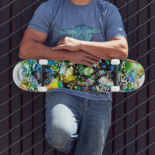 Lebensweise - Neurographische Kunst 7 Skateboard