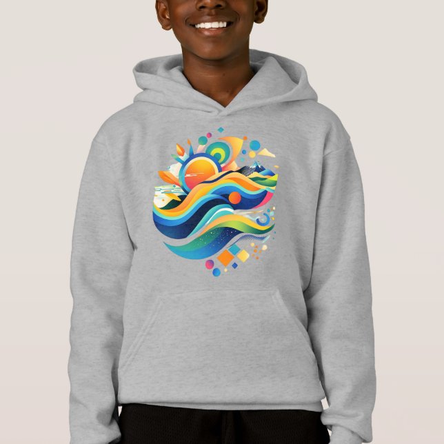 Lebenswelle Hoodie (Vorderseite)