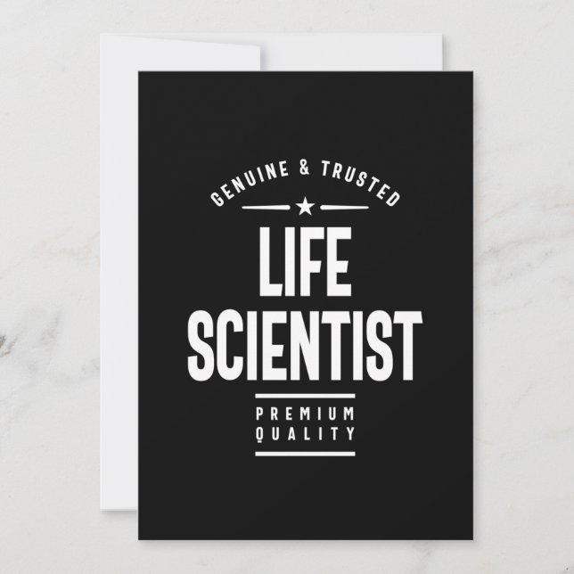 Lebenswissenschaftler Job Titel Geschenk Einladung (Vorderseite)