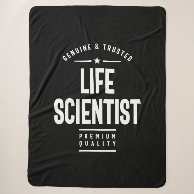 Lebenswissenschaftler Job Titel Geschenk Sherpadecke (Vorderseite)