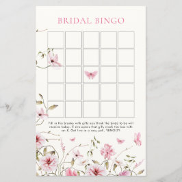 Lebenszeit der Schmetterlinge Floral Bridal Bingo