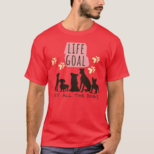 Lebensziel Haustier Alle Hunde Hund Lover Dog Jung T-Shirt (Vorderseite)