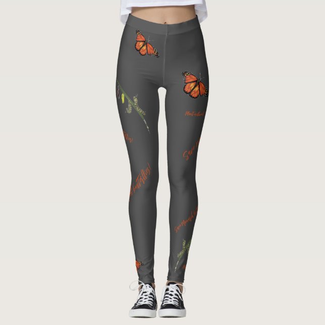 Lebenszyklus eines Monarchfummis Leggings (Vorderseite)