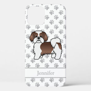 Leber-Weißer-Shih-Tzu-Cartoon-Hund & Name Case-Mate iPhone Hülle
