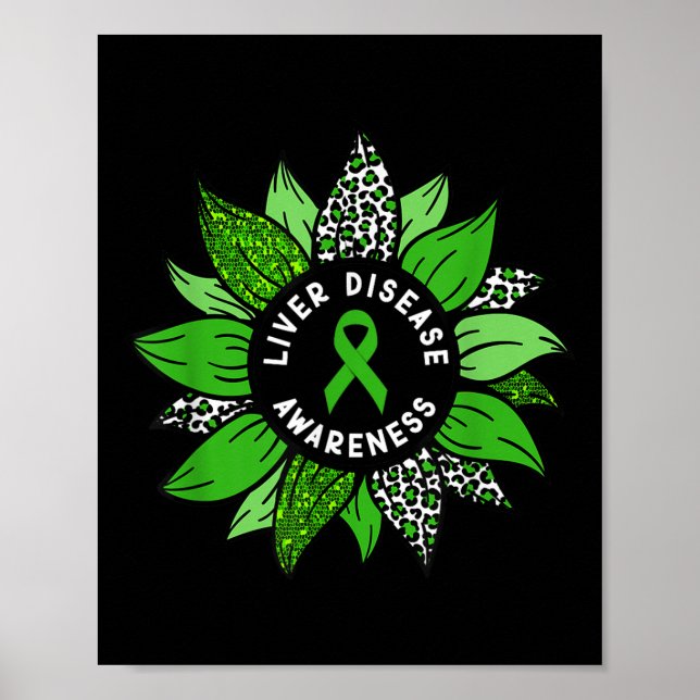 Lebererkrankung Bewusstsein Monat Blume Lebererkra Poster (Vorne)