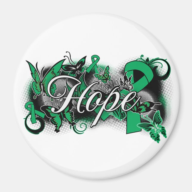 Lebererkrankung Hope Garden Ribbon Magnet (Vorne)