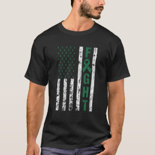 Leberkrebs-Bewusstsein Amerikanische Flagge USA Gr T-Shirt