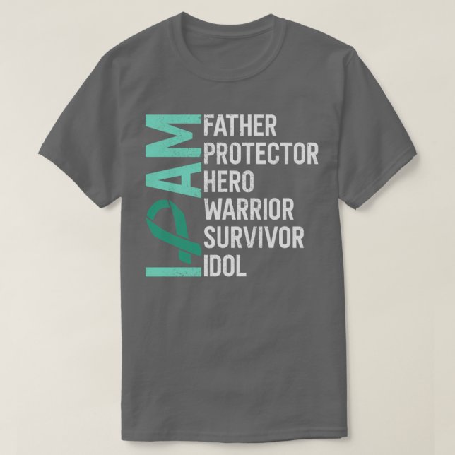 Leberkrebs Bewusstsein Ich bin Vater Helden Kriege T-Shirt (Design vorne)