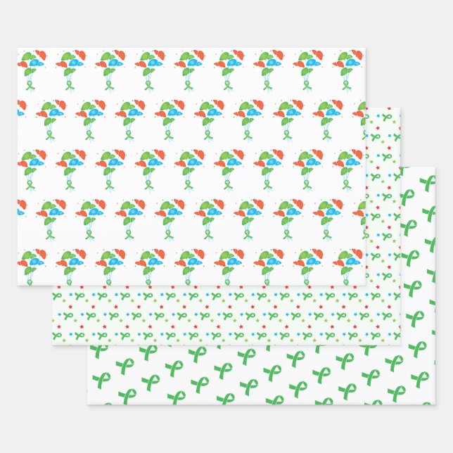 Lebertransplantation farbig geschenkpapier set (Set)