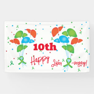 Lebertransplantation Jubiläum Anpassbares Party Banner