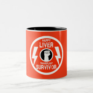 Lebertransplantation Zweifarbige Tasse