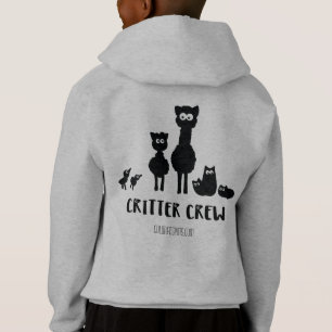 Lebewesen-Crew-sonderbares Trio - Vögel, Alpaka, Hoodie