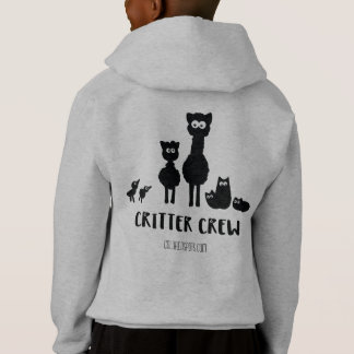 Lebewesen-Crew-sonderbares Trio - Vögel, Alpaka, Hoodie
