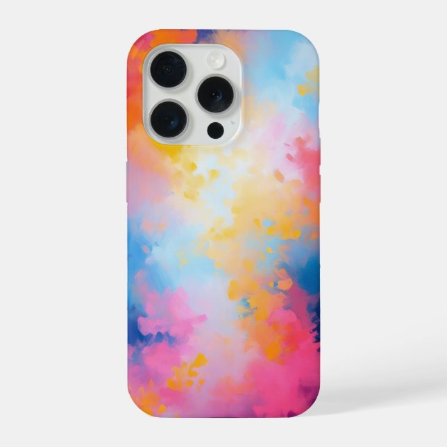 Lebhaft Abstrakt - Bold Pink iPhone 15 Pro Hülle (Rückseite)
