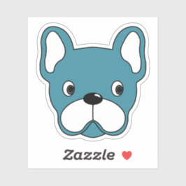 Lebhaft Aquamariner Bulldog 3"x3" Vinyl Sticker