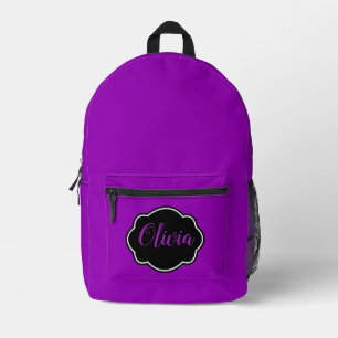 Lebhaft, kühl Fuchsia Lila Personalisiert Bedruckter Rucksack