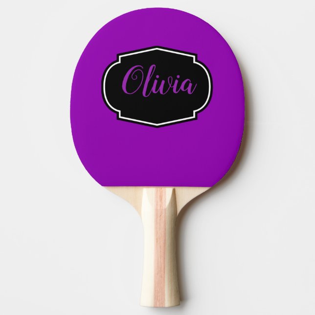 Lebhaft, kühl Lila Personalisiert Tischtennis Schläger (Vorderseite)