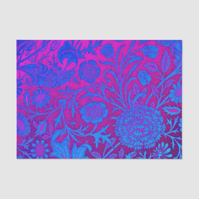Lebhaft, ombre, art nouveau,William Morris,lila, Seidenpapier (Vorderseite)