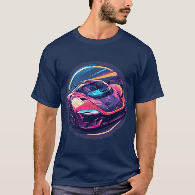 Lebhaft renommierter Sportwagen T-Shirt (Vorderseite)